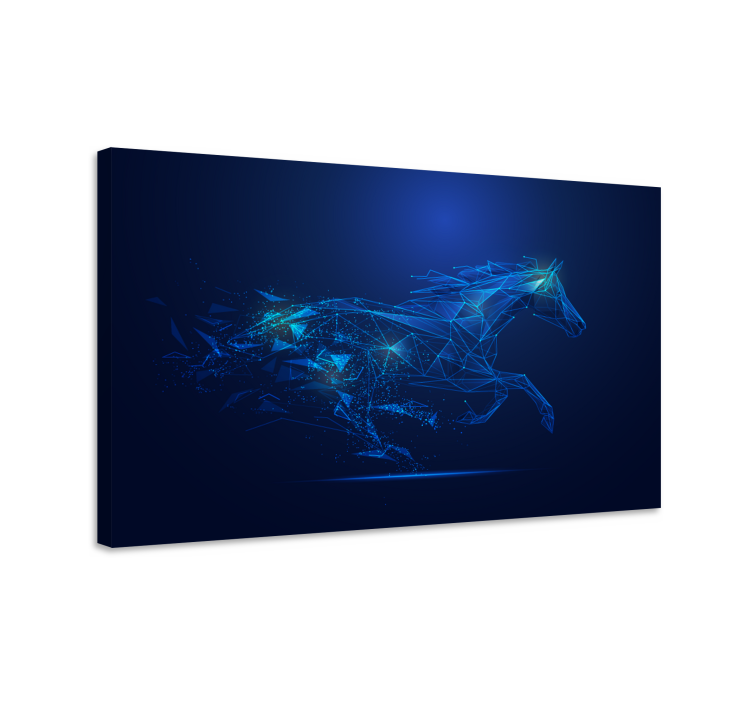 Horse wall art running geometric horse - TenStickers