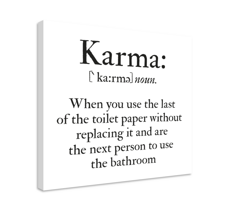 Bath fun karma Bathroom canvas art - TenStickers