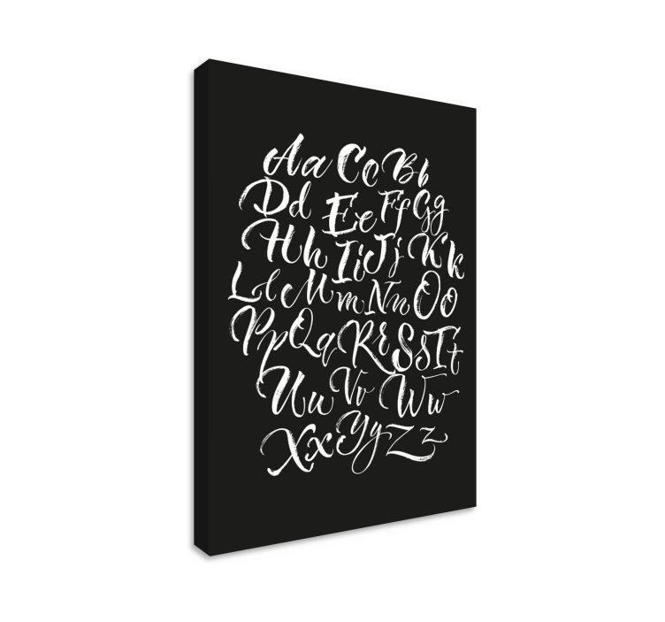 Abc canvas wall art elegant lettering showcase - TenStickers