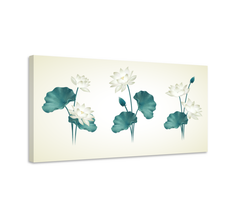 Flowers canvas lotus flower arrangement - TenStickers