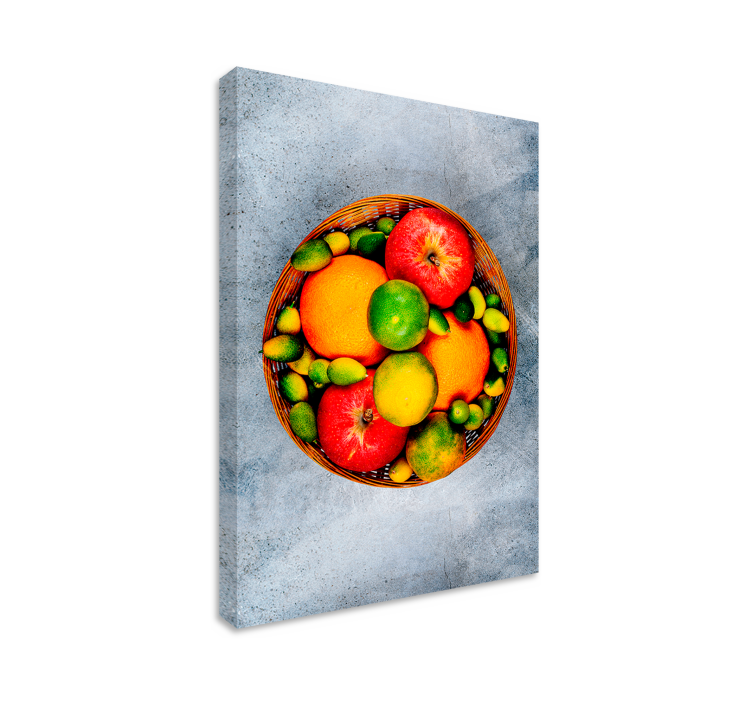 Colorful fruit Bowl fruit canvas - TenStickers
