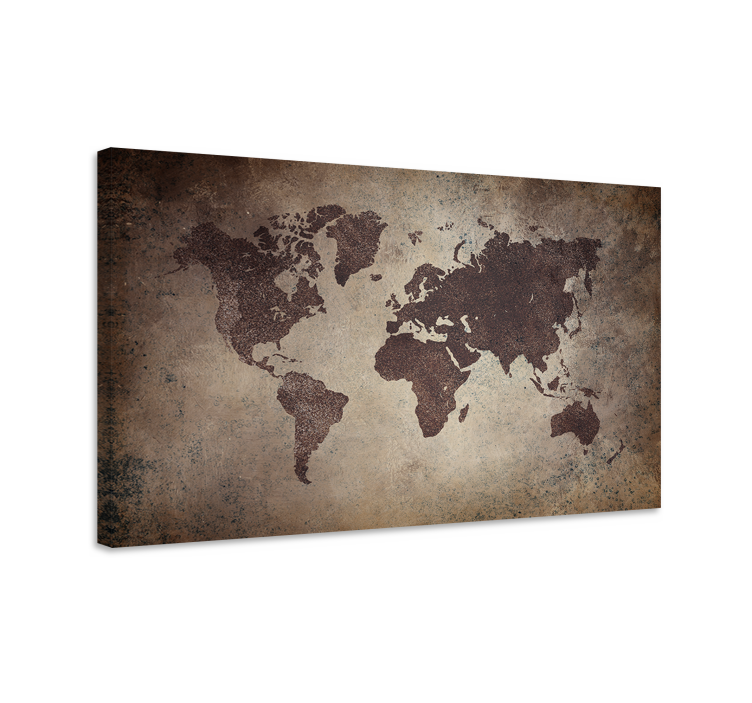 World map wall art retro globe print - TenStickers