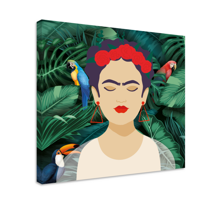 People canvas inspired by frida kahlo - TenStickers