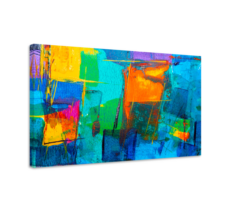 Abstract wall art 1 colorful geometric designs - TenStickers
