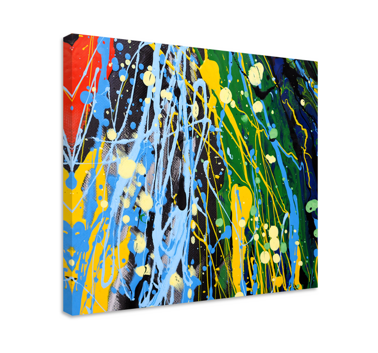 Abstract wall art 1 bright color explosions - TenStickers