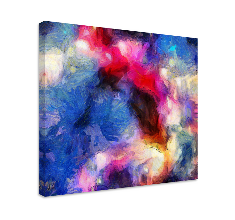 Abstract wall art 1 vibrant fluid shapes - TenStickers