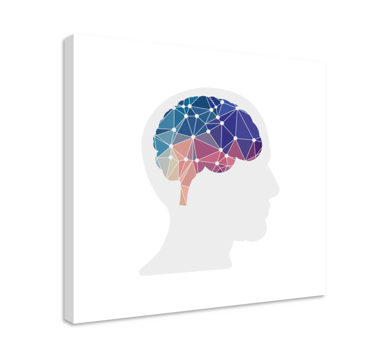 Quote canvas of brain network connections - TenStickers