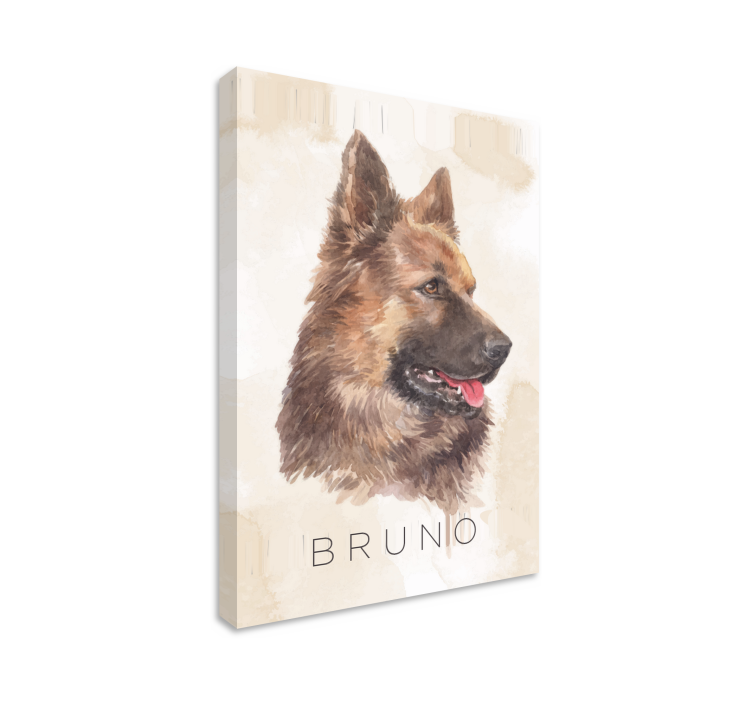 Dog wall art german shepherd portrait print - TenStickers