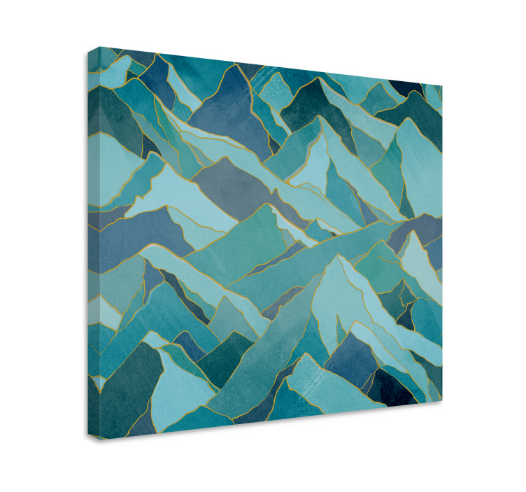 Metallic peaks landscape canvas - TenStickers