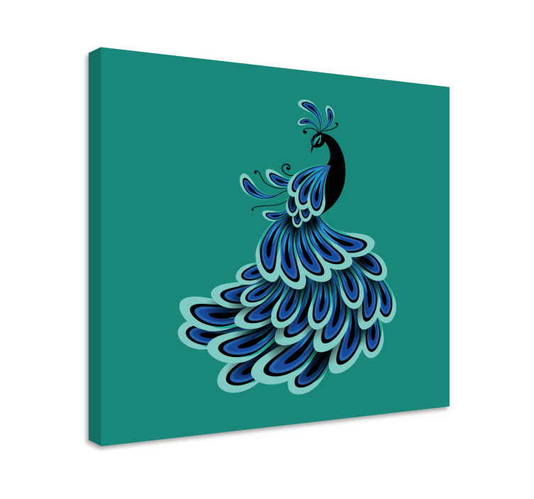Magnificent peacock bird canvas art - TenStickers