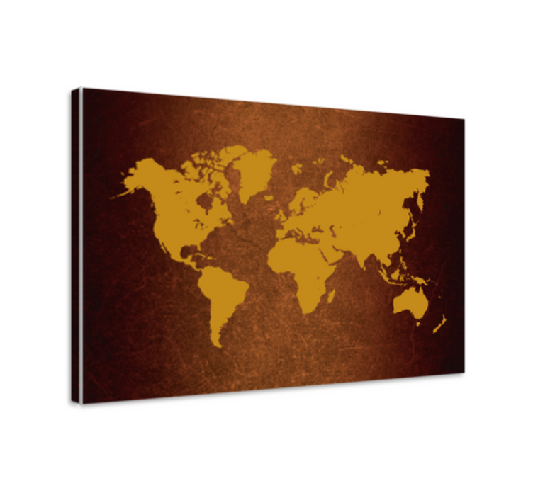 World map wall art retro global map - TenStickers