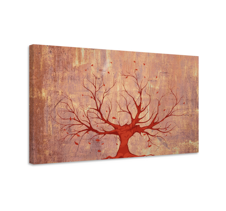 Tree canvas wall art autumn leafless tree - TenStickers