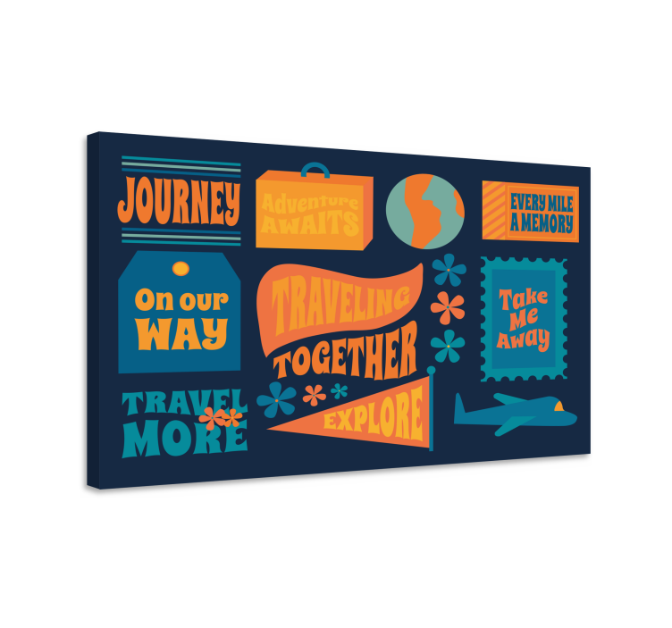 Quote canvas traveling together journey - TenStickers