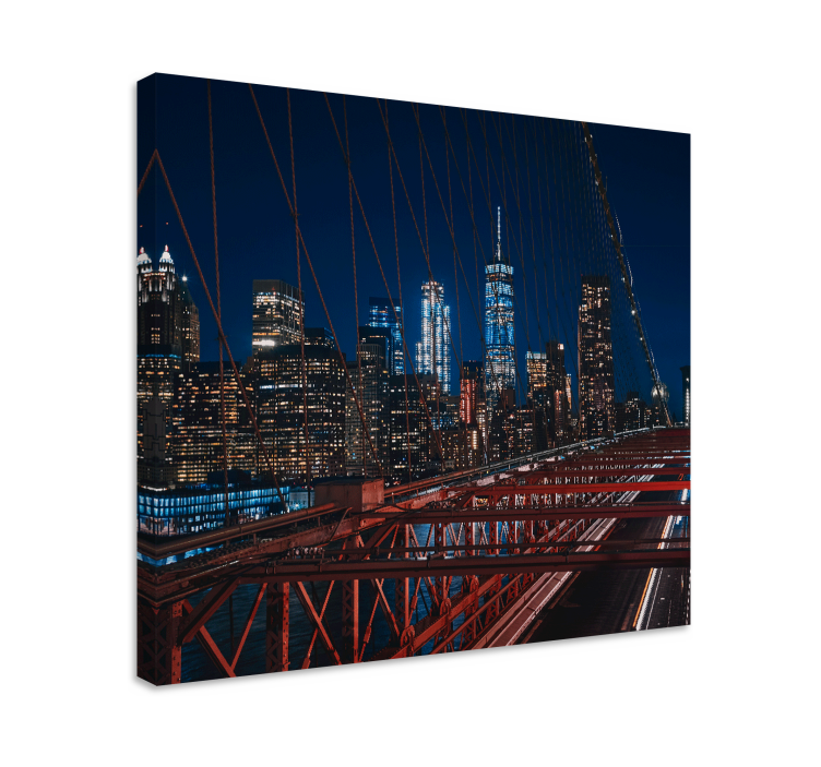 Cityscape wall art brooklyn bridge perspective - TenStickers