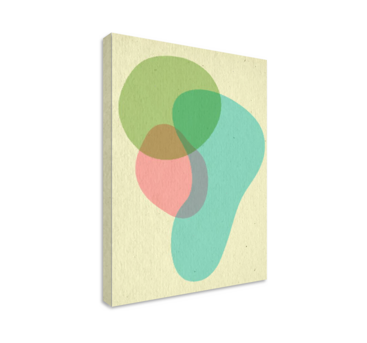Abstract three colour spots  nordic art prints - TenStickers