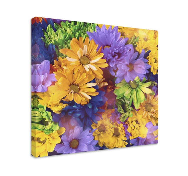 Colourful petals flower canvas - TenStickers