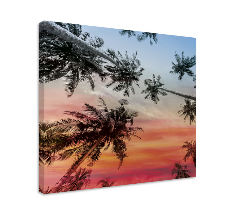 Landscape canvas palm trees silhouette art - TenStickers