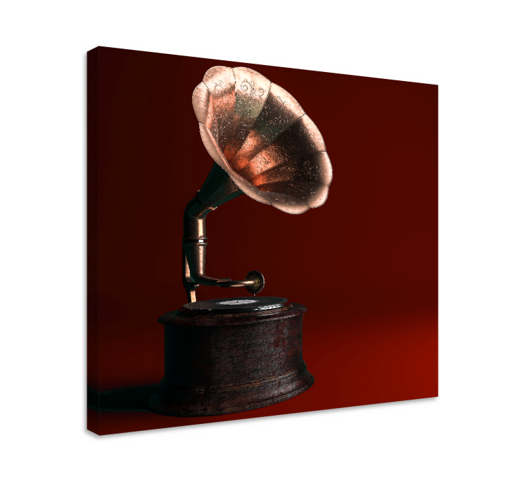 Retro canvas vintage phonograph - TenStickers