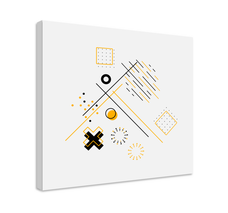 Geometric canvas nonfigurative geometric forms - TenStickers
