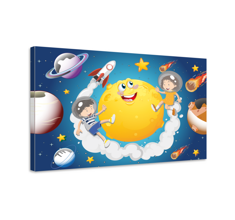 Nursery canvas space adventure joy - TenStickers