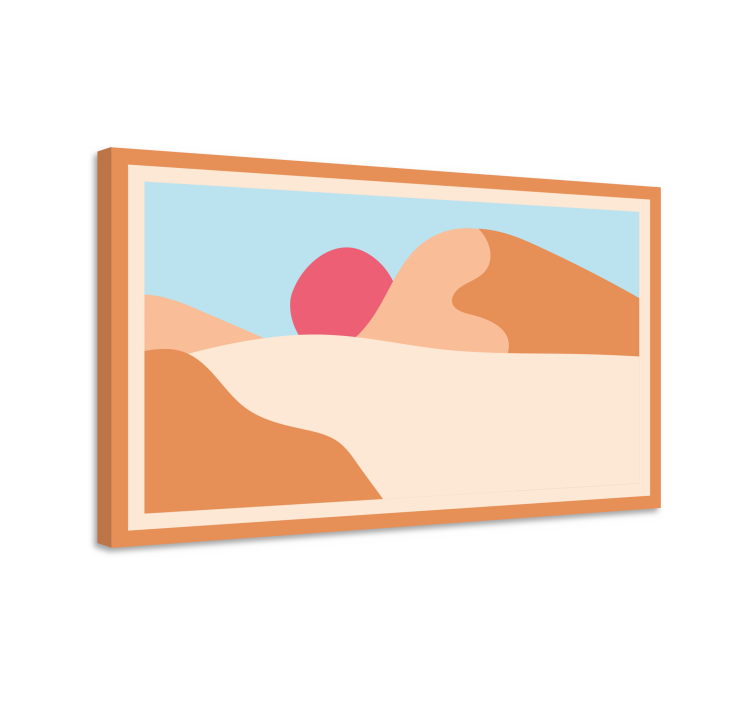 Abstract wall art 1 stylized desert landscape - TenStickers