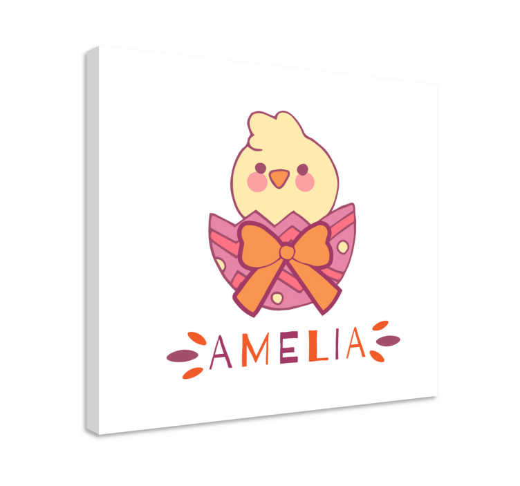 Nursery canvas adorable chick illustration - TenStickers