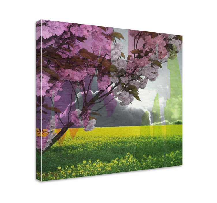 Flowers canvas blooming floral artwork - TenStickers