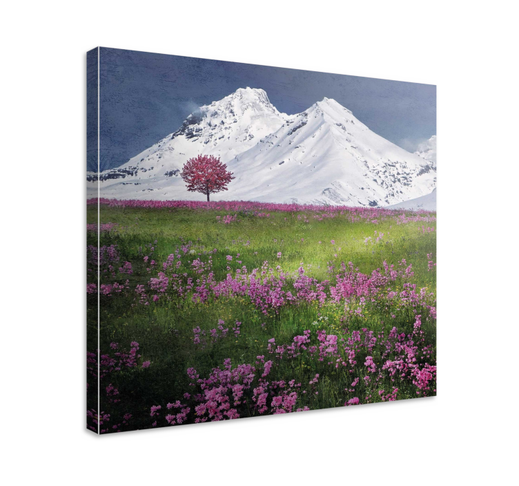 Landscape canvas mountain meadow tranquility - TenStickers