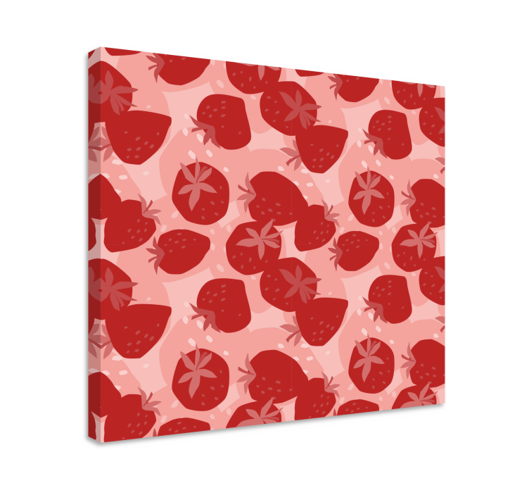 Fruit canvas wall art strawberry designs - TenStickers