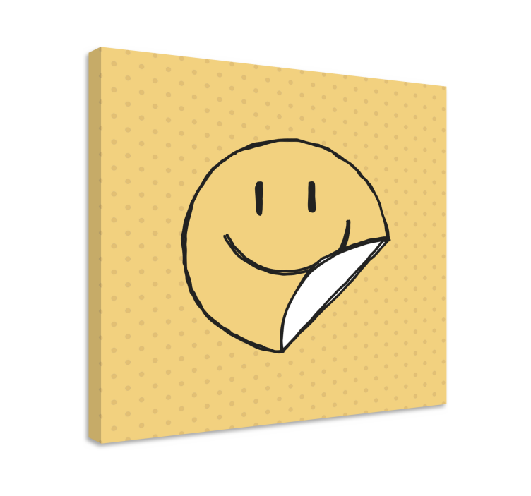 Abc canvas wall art smiley face canvas art - TenStickers