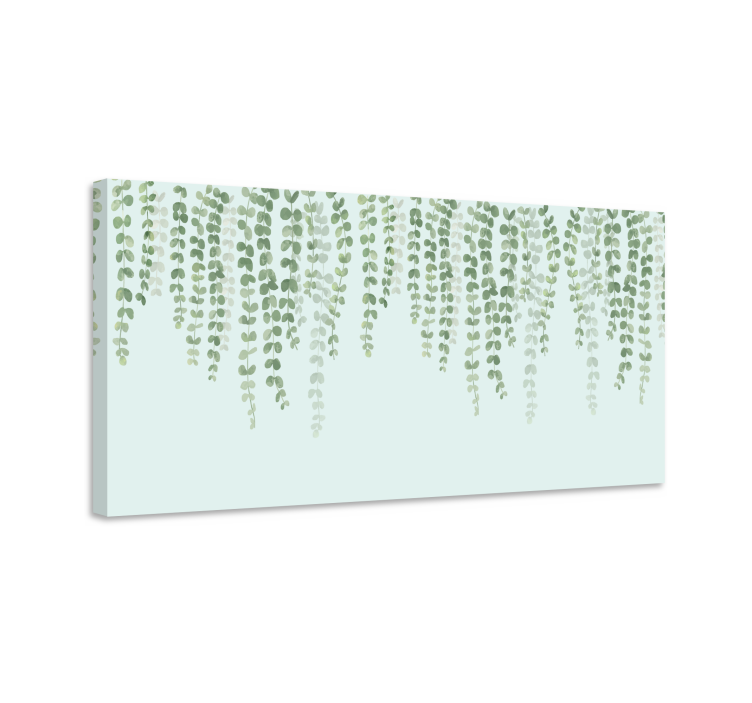 Flowers canvas with lush greenery vines - TenStickers