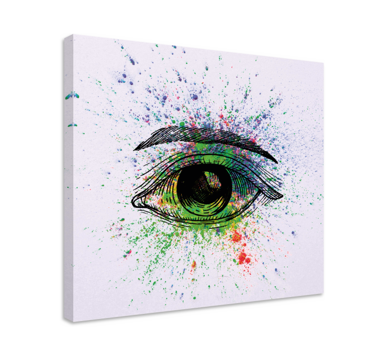 Vibrant eye splash abstract wall art  1 - TenStickers