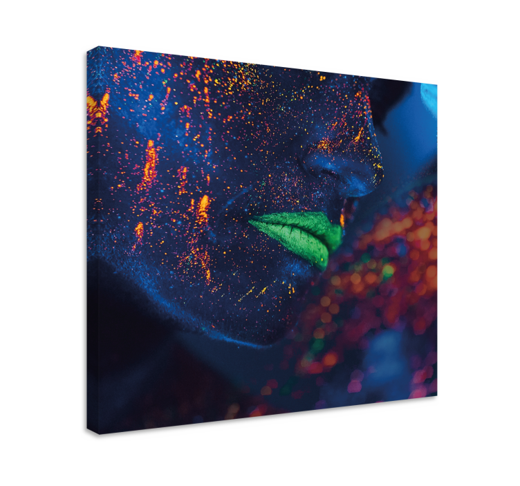 Canvas art glittering face artwork - TenStickers