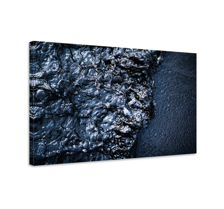 Ornamental canvas print textured black finish - TenStickers