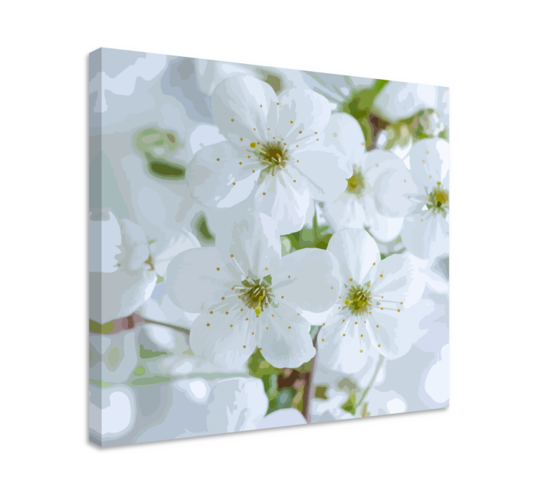 Flowers canvas cherry blossom bloom art print - TenStickers