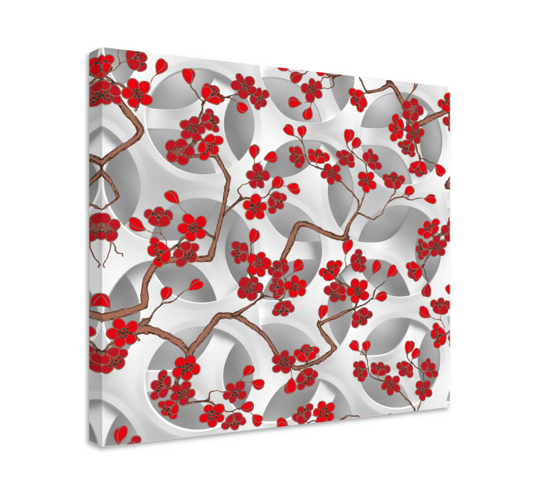 Flowers canvas cherry blossom branches - TenStickers