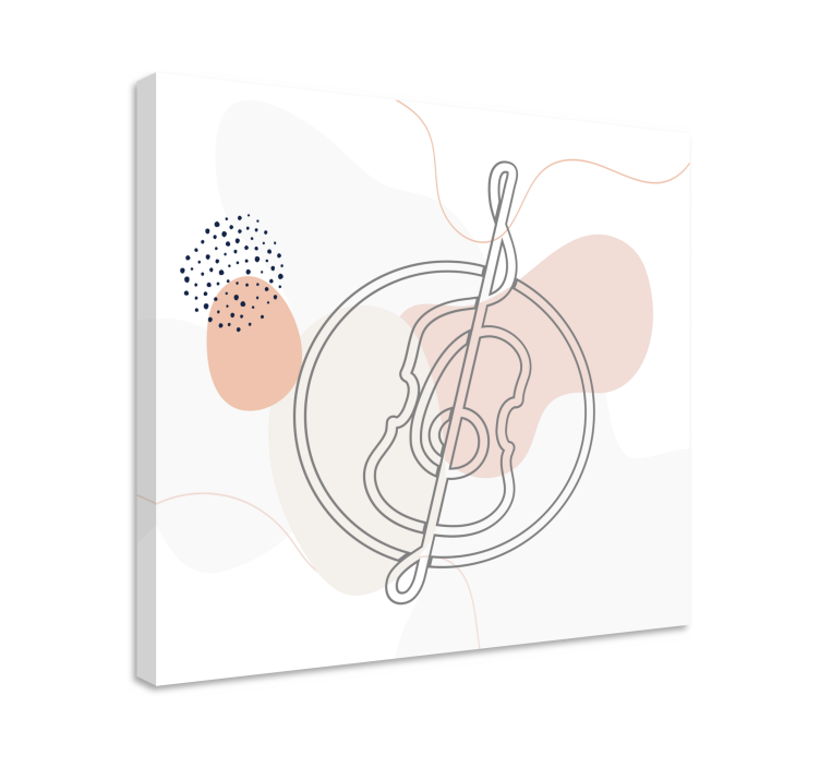 Line art Cello design Music canvas - TenStickers
