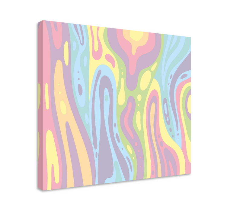Abstract wall art 1 colorful fluid designs - TenStickers