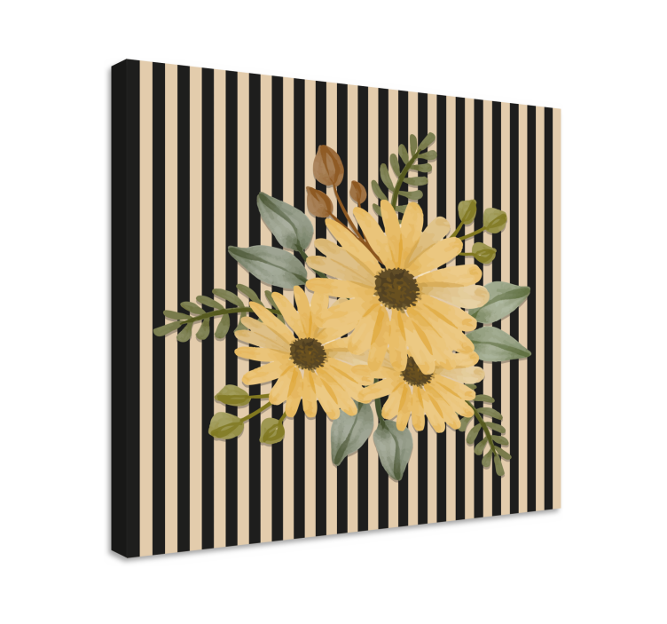 Flowers canvas sunny floral display - TenStickers