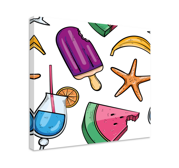 Fruit canvas wall art inspired by summer treats - TenStickers