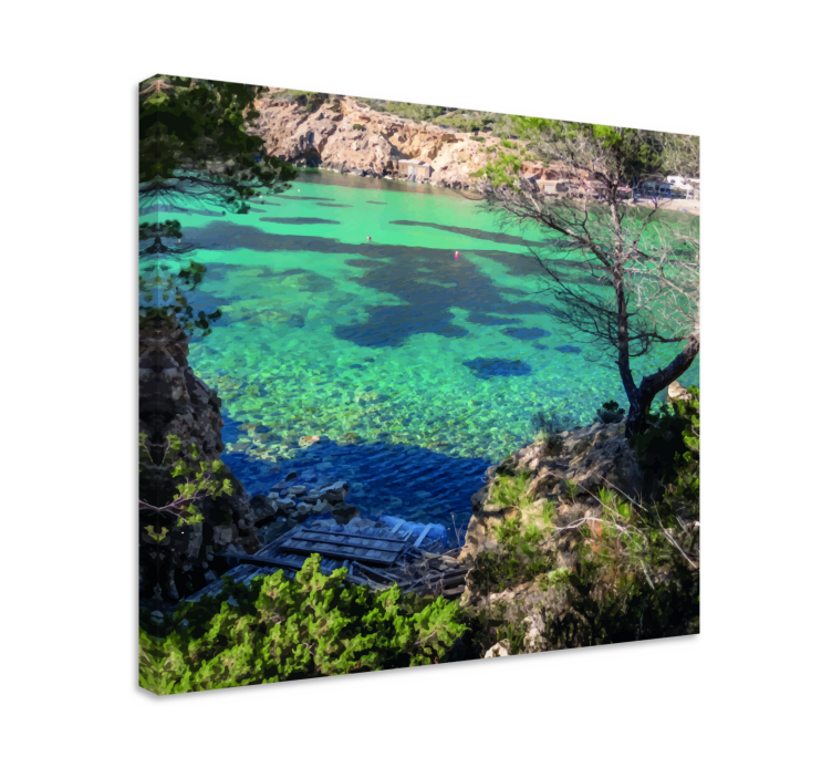 Landscape canvas of serene oceanic view - TenStickers