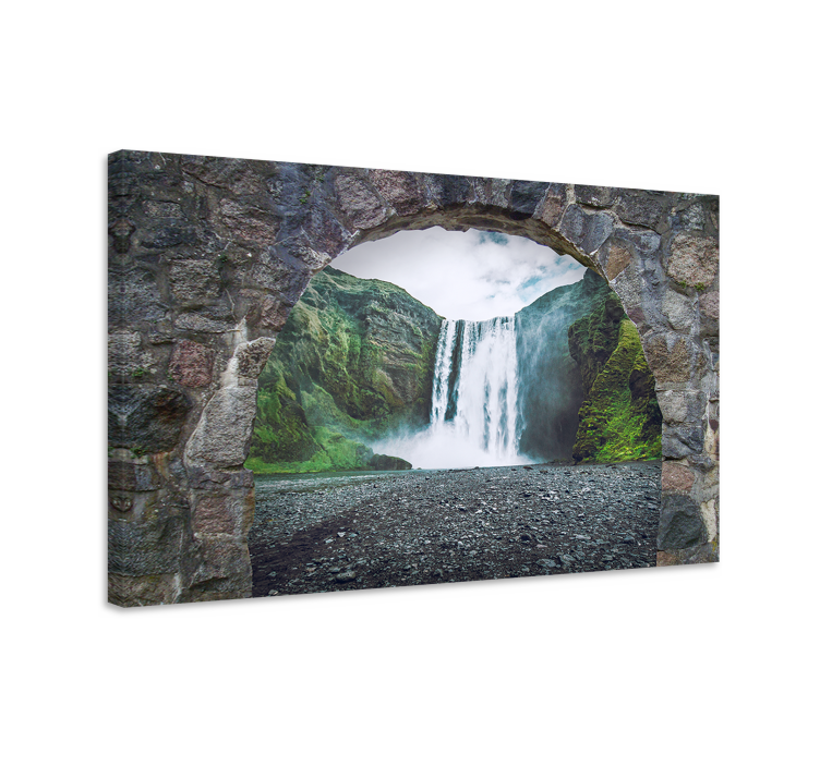Arch with waterfall views 3D canvas prints - TenStickers
