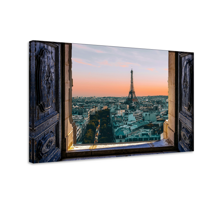 Cityscape wall art eiffel tower perspective - TenStickers