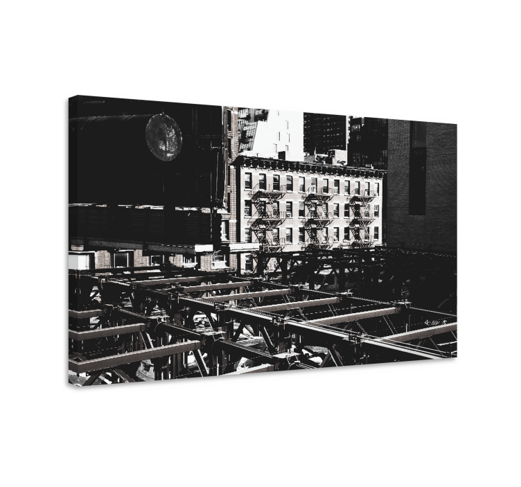 Rooftop at night in New York city canvas prints - TenStickers