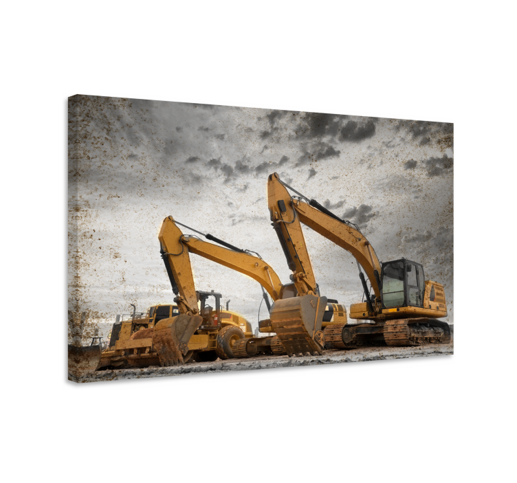 Sports canvas art heavy machinery pair - TenStickers