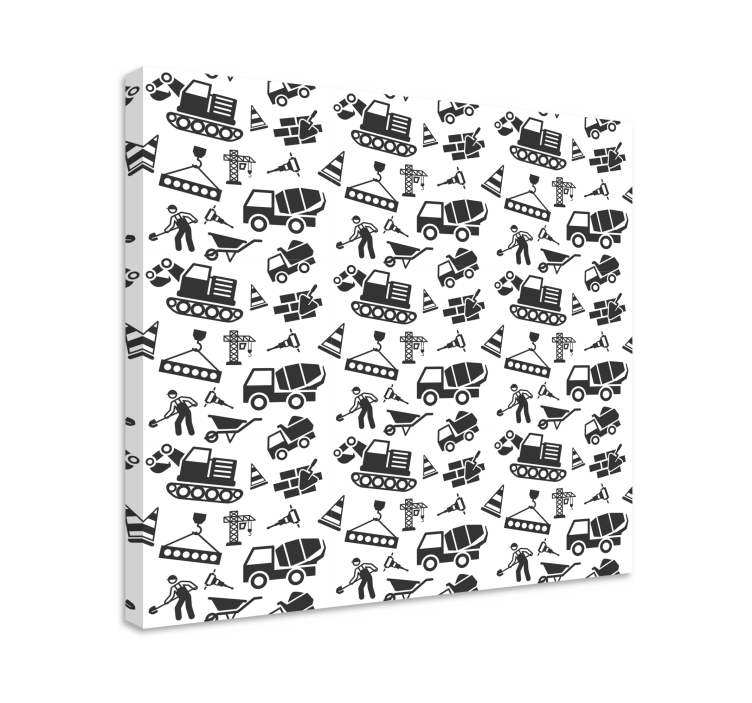 Quote canvas construction site illustrations - TenStickers