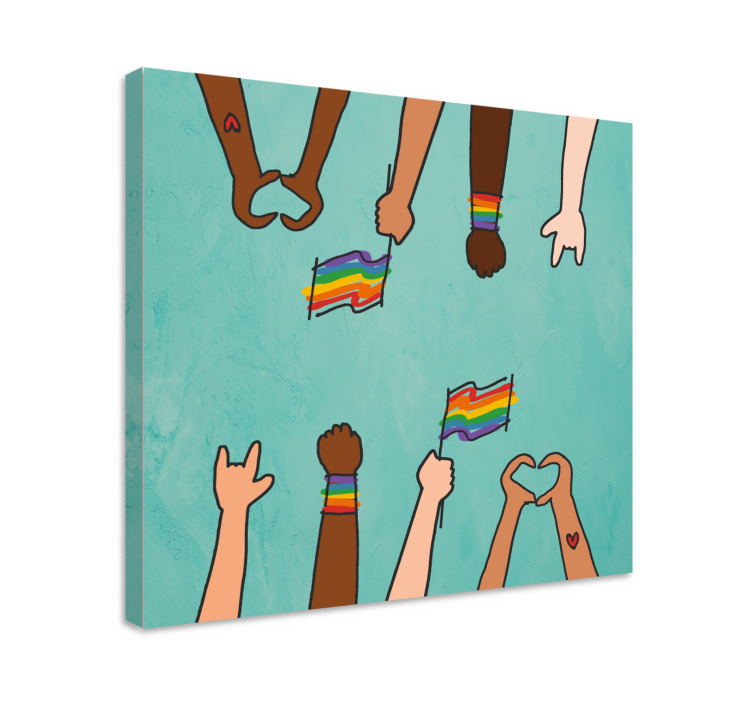 Inspirational wall art unity in hands - TenStickers