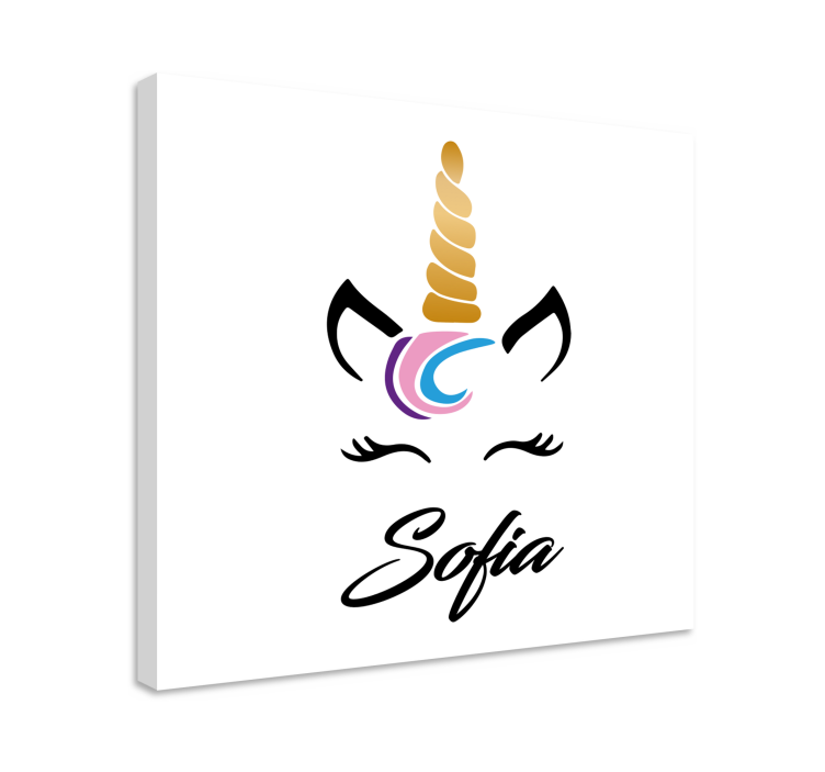 customized unicorn personalised canvas - TenStickers