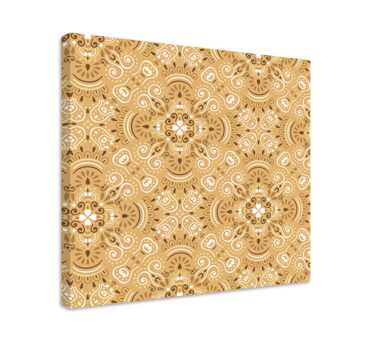 Ornamental canvas print with detailed natural design - TenStickers