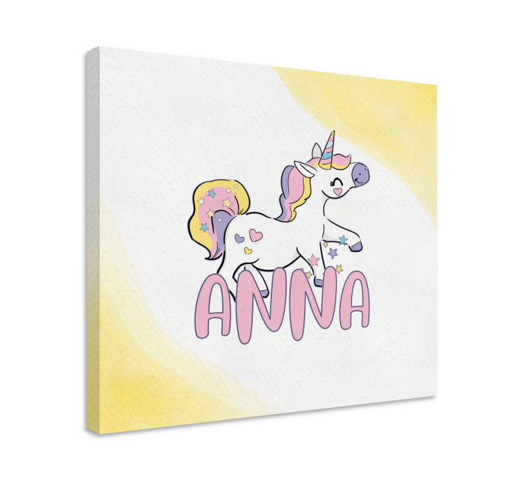 Unicorn pictures framed happy unicorn design - TenStickers